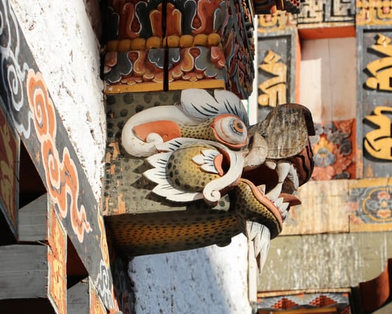 Cultural Holiday in Bhutan — Punakha Dzong in Bhutan where two rivers meet below the fortress walls